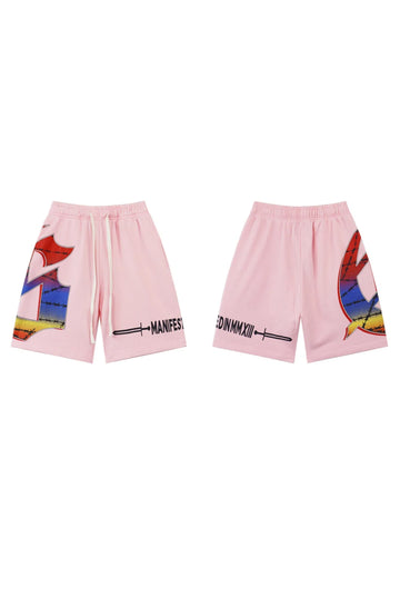 Pink letter shorts