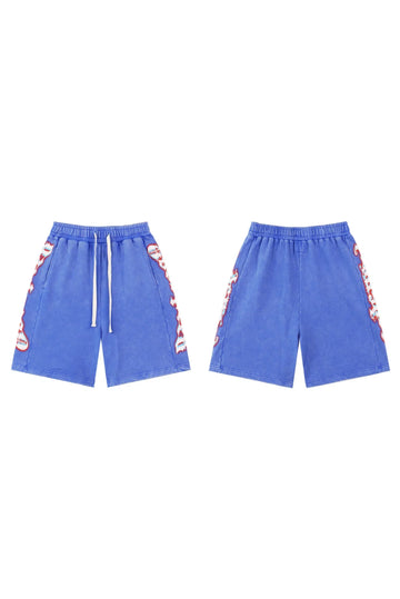 Wash water blue shorts
