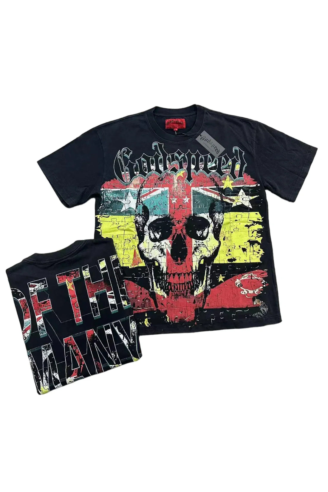 Rainbow Puzzle Skeleton T-shirt